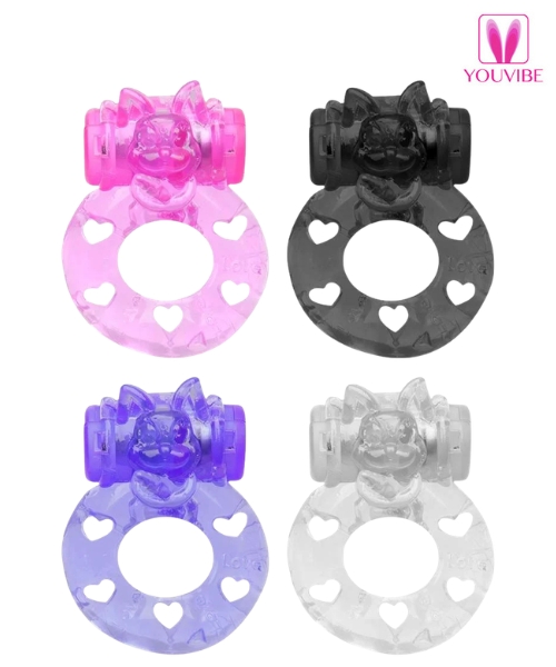 Anel Peniano Vibratório com Estimulador em Formato de Bichinho – Estímulo e Controle para o Casal