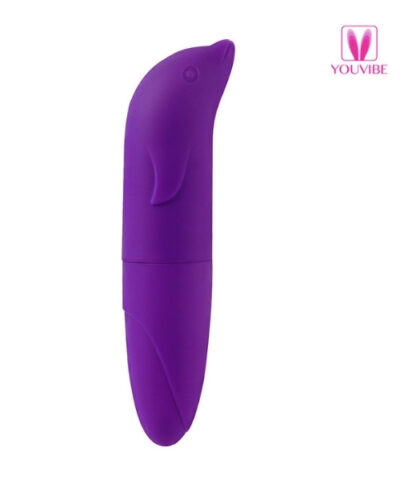 Vibrador Ponto G com Formato Golfinho Aveludado Silencioso Versão +Qualidade