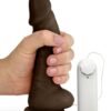 Pênis de Borracha Hades com Escroto com Vibrador e Ventosa 16 x 4cm Marrom