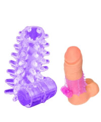 Meia Capa Peniana com Cerdas Massageadoras e Vibração