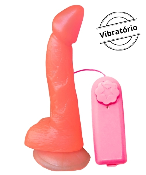 Pênis com Vibração e Ventosa Fixadora em 05 Cores com 17×3,5cm – 14cm Penetrável – Design Exclusivo Imagination - Imagem 5