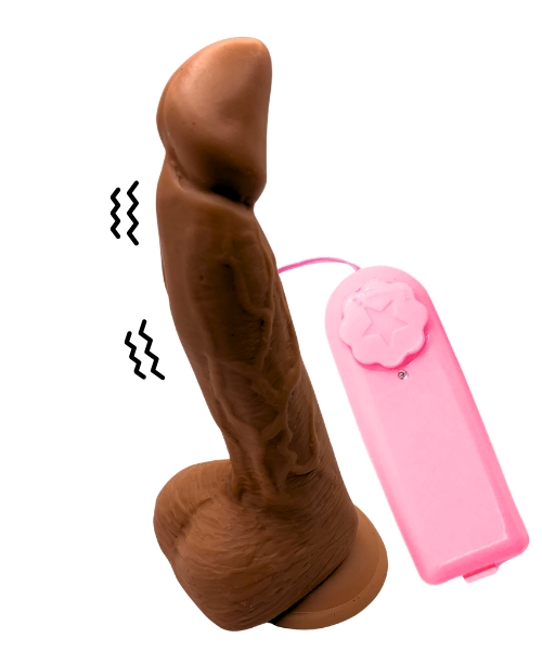 Pênis com Vibração e Ventosa Fixadora em 05 Cores com 17×3,5cm – 14cm Penetrável – Design Exclusivo Imagination - Imagem 2