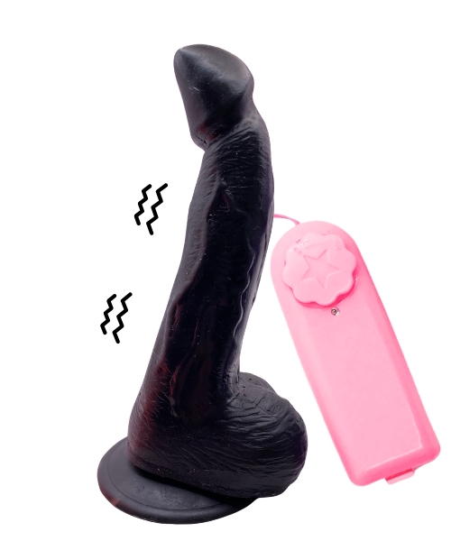 Pênis com Vibração e Ventosa Fixadora em 05 Cores com 17×3,5cm – 14cm Penetrável – Design Exclusivo Imagination - Imagem 5