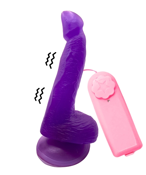 Pênis com Vibração e Ventosa Fixadora em 05 Cores com 17×3,5cm – 14cm Penetrável – Design Exclusivo Imagination - Imagem 4