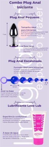 Combo Plug Anal Iniciante: Descrição dos Produtos