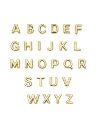 Letras do Alfabeto em Metal Dourado para Lingerie Personalizada (Unidade)