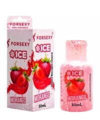 Gel Ice Comestível Saboroso 30ml For Sexy - Sabor Morango Ice