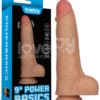 Pênis Realístico – Vibratório Recarregável com 10 Modos – 20,5 cm Penetráveis, 23 x 5 cm Totais – LOVETOY 9'' Vibrating Power Basics Cock