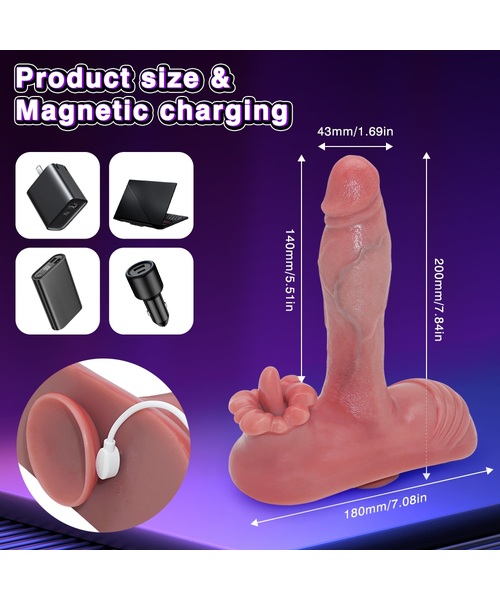 Vibrador com Movimento Vai e Vem, Aquecimento e Controle Remoto – 12 Modos de Funcionamento - Imagem 9