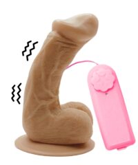 Pênis com Vibração Realista com Ventosa Fixadora em 05 Cores 12x3cm – 10cm Penetrável – Design Exclusivo Imagination