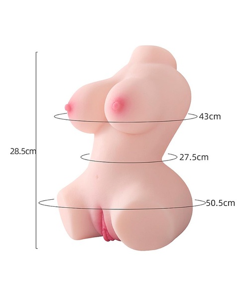 Masturbador Masculino - Formato de Meio Corpo Vagina e Ânus Super Realístico - Médio - Imagem 6