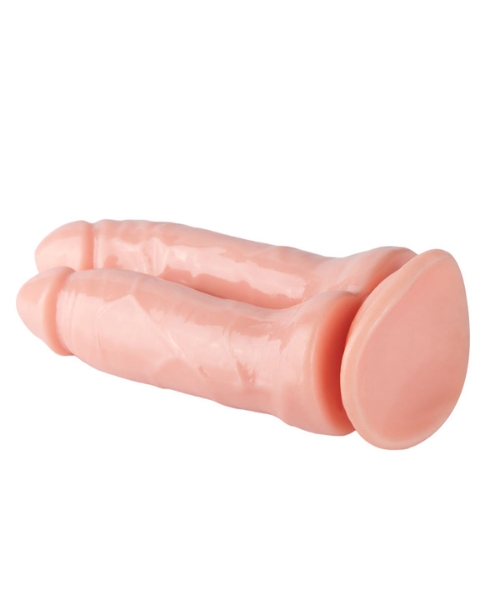Pênis Duplo Realístico com Ventosa 17,5 x 3,5 cm / 16,5 x 3 cm - YOUVIBE - Imagem 4