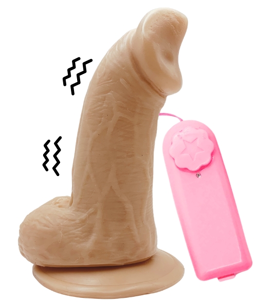 Pênis com Vibração Realista com Ventosa Fixadora e 05 Cores – 13×4cm com 10,5cm Penetrável – Exclusivo Imagination®
