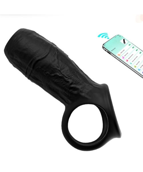 Meia Capa Peniana com 9 Modos de Vibração e Controle por Aplicativo - Imagem 2