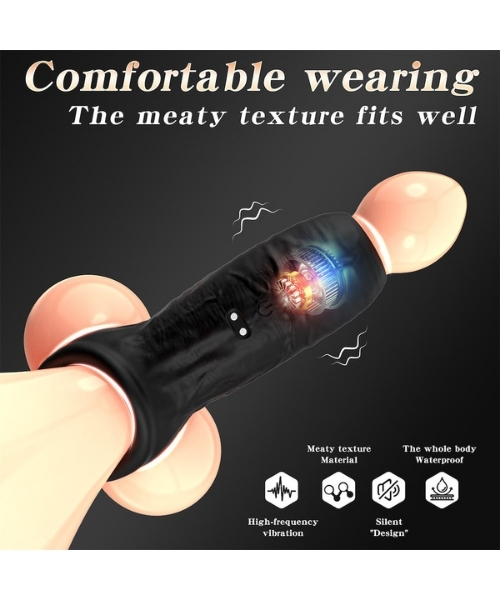 Meia Capa Peniana com 9 Modos de Vibração e Controle por Aplicativo - Imagem 8