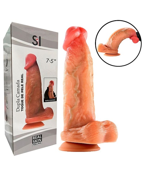 Pênis Super Realístico Macio e Flexível com Aproximadamente - 19,0 x 5,0 cm - Imagem 9