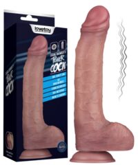 Pênis Dupla Densidade 27,6x5 cm Recarregável com 10 Modos de Vibração - 11'' Vibrating Dual Density Power Cock - LOVETOY