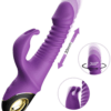 Vibrador Rabbit Vai e Vem Recarregável com 9 Modos de Vibração, de Silicone, para Ponto G e Clitóris