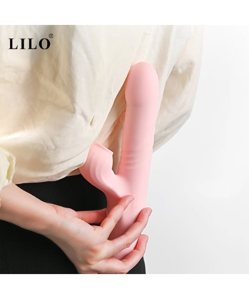 Vibrador de Ponto G e Clitóris com Sugador por Pulsação de Ar, com Movimentos de Vai e Vem - LILO - Imagem 11