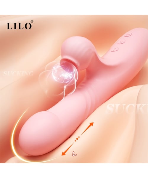 Vibrador de Ponto G e Clitóris com Sugador por Pulsação de Ar, com Movimentos de Vai e Vem - LILO - Imagem 8