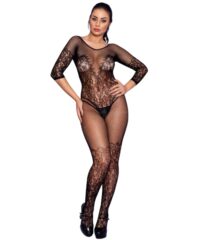 Macacão Bodystocking com Mangas – Elegância e Conforto em um Visual Sofisticado