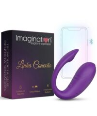 Vibrador de Casal com Controle por Aplicativo e 10 Modos de Vibração com Estimulador na Ponta - Linha Conexão - Imagination®
