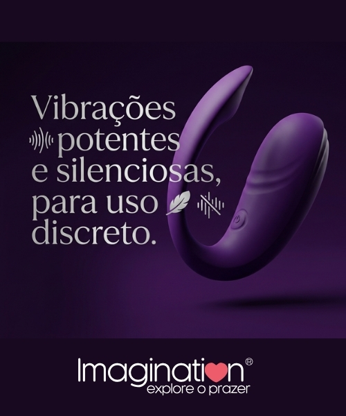 Vibrador de Casal com Controle por Aplicativo e 10 Modos de Vibração com Estimulador na Ponta - Linha Conexão - Imagination® - Imagem 3