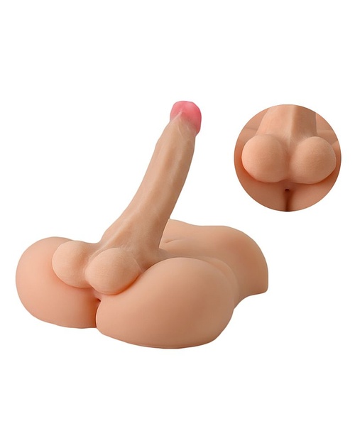 Masturbador Meio Corpo Realista Macio e Flexível com Entrada de Ânus com Pênis Vibratório com Movimento Vai e Vem - Imagem 5