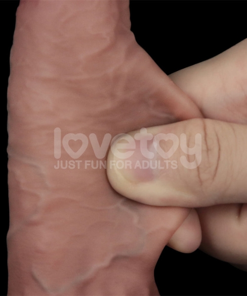Pênis Realístico Dupla Densidade 17,5x3,5 cm - 23 cm Penetrável - Sliding Skin Pro II Dual Layer Silicone Dong - LOVETOY - Imagem 13