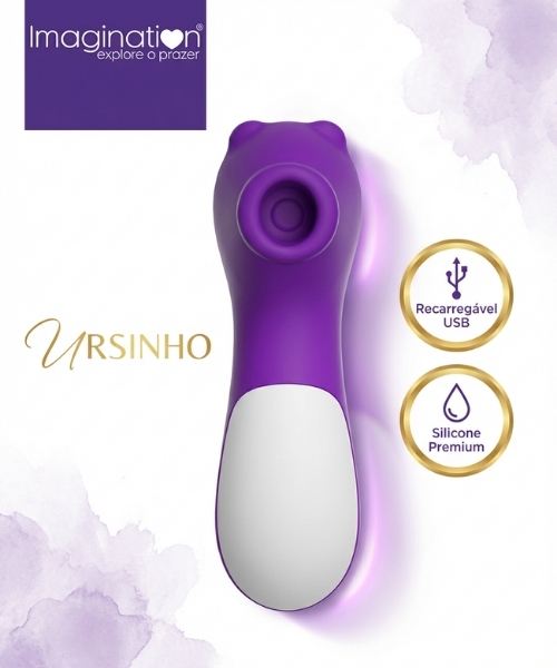 Sugador URSINHO Recarregável USB, 10 Modos de Pulsação, Silicone Premium, à Prova D'Água - Imagination® - Imagem 12