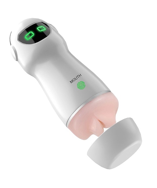 Masturbador Formato de Lanterna Formato Boca com Vibração e Voz - S Robot - Imagem 7
