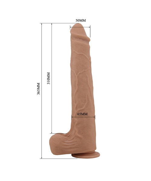 Prótese Peniana Realística Emory 36,5 cm com Dupla Densidade e Pele Deslizante Móvel Slide Skin – Pretty Love - Imagem 15