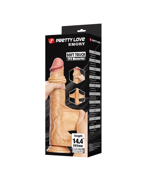 Prótese Peniana Realística Emory 36,5 cm com Dupla Densidade e Pele Deslizante Móvel Slide Skin – Pretty Love - Imagem 12