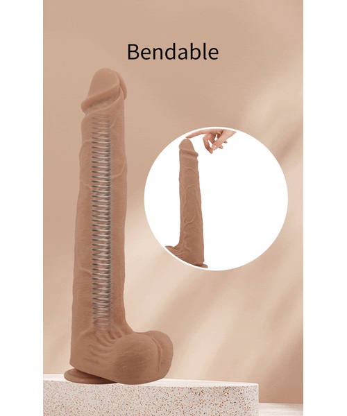 Prótese Peniana Realística Emory 36,5 cm com Dupla Densidade e Pele Deslizante Móvel Slide Skin – Pretty Love - Imagem 10
