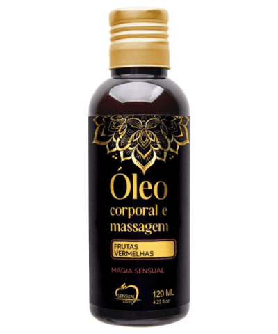 Óleo Corporal Aromático para Massagem 120ml – Sensação Relaxante e Toque Aveludado – Frutas Vermelhas