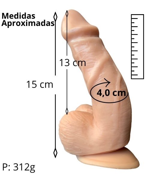 Pênis com Vibração Realista com Ventosa e 05 Cores 15x4cm – 13cm Penetrável – Design Exclusivo Imagination - Imagem 7