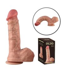 Pênis Realístico com Ventosa - Silicone Líquido - 24,0 x 5,0cm - 17,5cm Penetrável