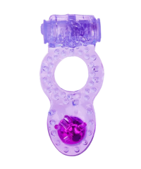 Anel Peniano Vibratório com Cerdas e Pérola Massageadora