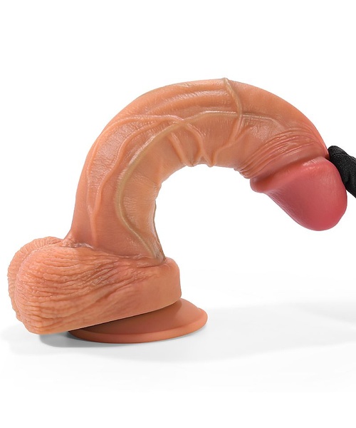 Pênis Super Realístico Macio e Flexível com Ventosa e Medidas Aproximadas de 17,8 x 3,6 cm - Imagem 3