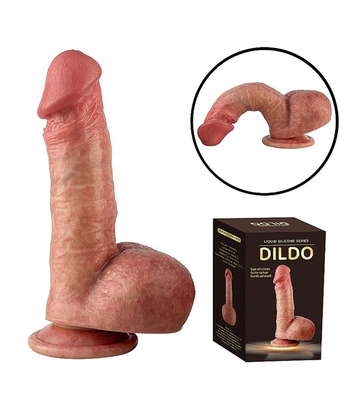 Pênis Realístico com Ventosa - Silicone Líquido - 17,0 x 4,0 cm - 11,0 cm Penetrável - Imagem 2