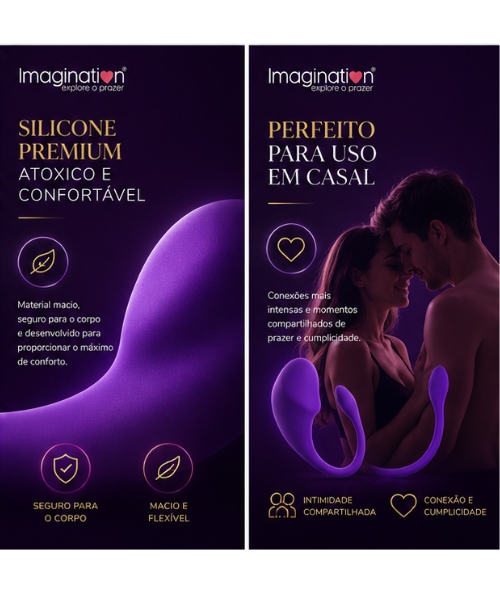 Vibrador de Ponto G e Clitóris com Controle por Aplicativo App - Linha Conexão - Imagination® - Imagem 6