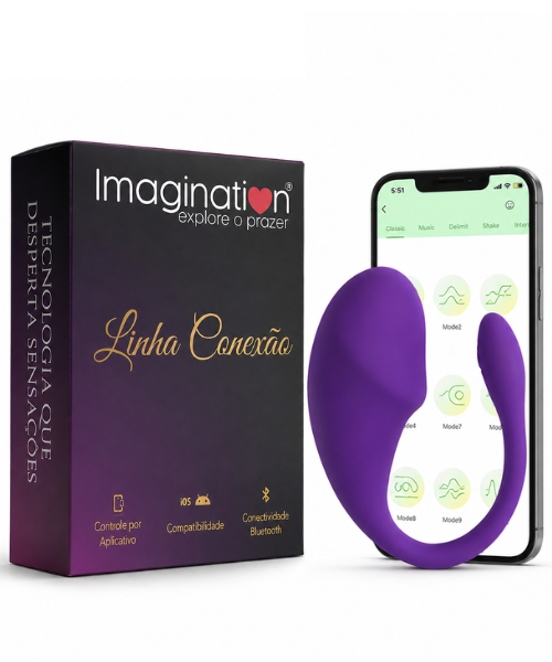 Vibrador de Ponto G e Clitóris com Controle por Aplicativo App - Linha Conexão - Imagination®