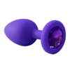Plug Anal em Silicone com Joia em Pedra na Base - Tamanho P