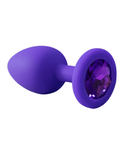 Plug Anal em Silicone com Joia em Pedra na Base - Tamanho G