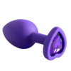 Plug Anal Jóia de Silicone, com Base de Coração