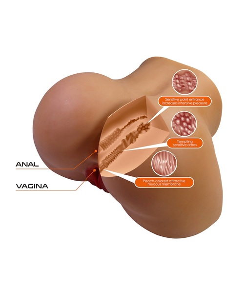 Masturbador Masculino Realista Briony com Vagina e Ânus, Vibração e Sucção – Tamanho Grande de 9 kg - Imagem 7