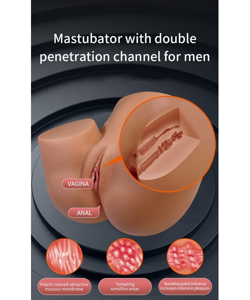 Masturbador Masculino Realista Briony com Vagina e Ânus, Vibração e Sucção – Tamanho Grande de 9 kg - Imagem 12