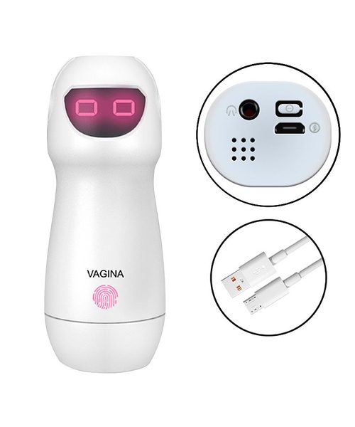 Masturbador Formato de Lanterna Formato de Vagina com Vibração e Voz - S Robot - Imagem 3