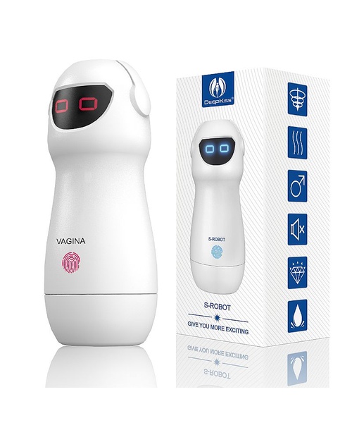 Masturbador Formato de Lanterna Formato de Vagina com Vibração e Voz - S Robot - Imagem 8
