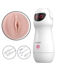 Masturbador Formato de Lanterna Formato de Vagina com Vibração e Voz - S Robot
